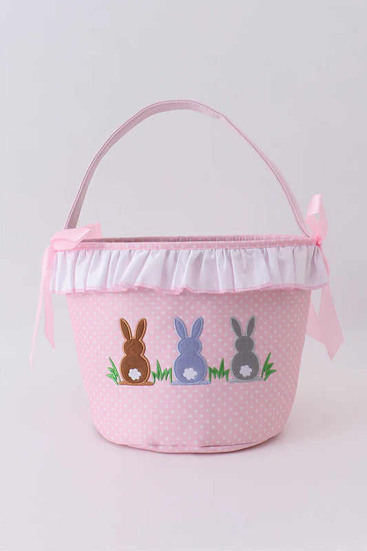 Pink Bunny Trio Basket