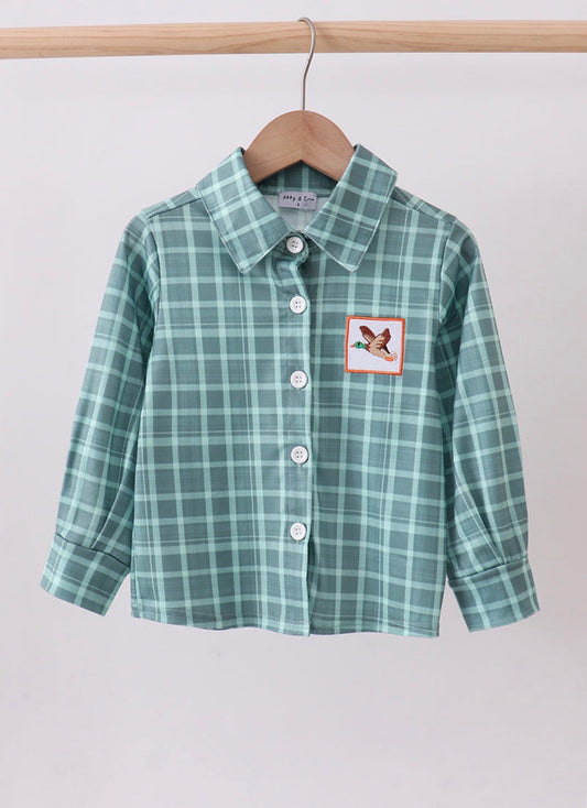 Duck Check Button Down