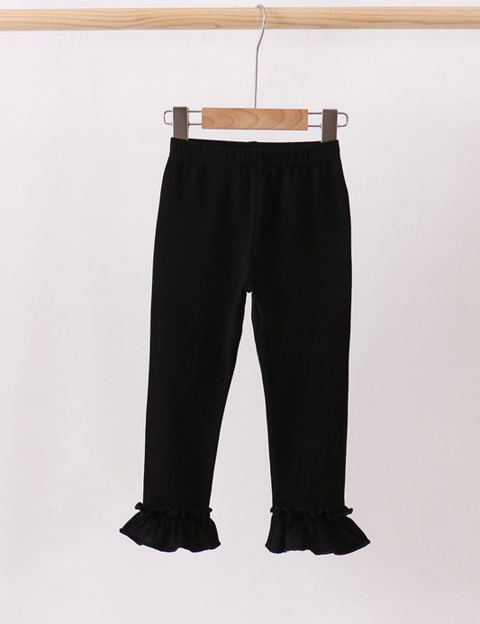 Black Ruffle Leggings