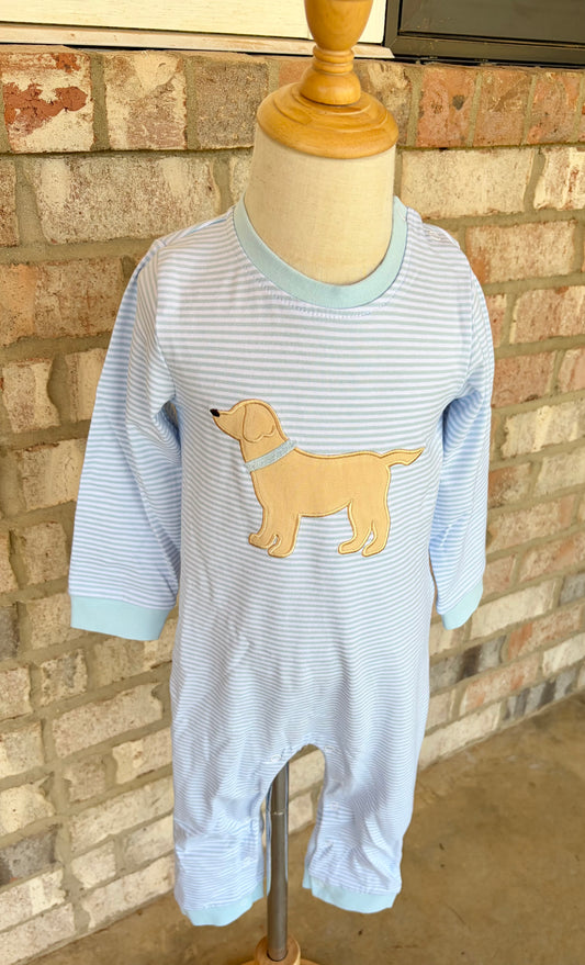 Blue Puppy Romper
