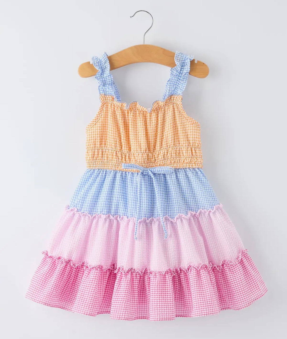 Color block Ruffle Dress