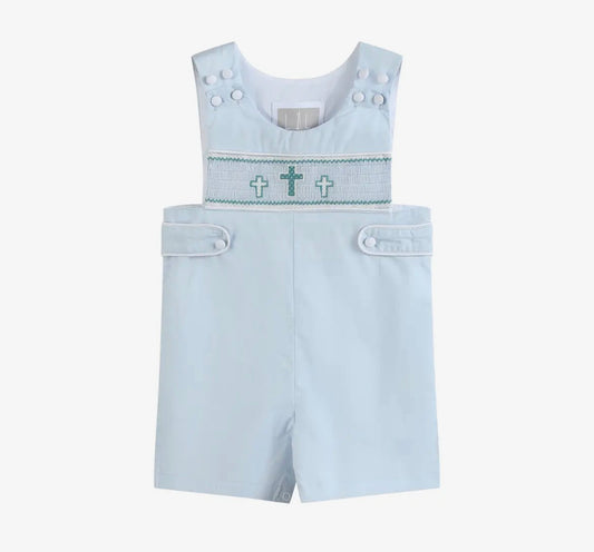 Blue Crosses Smocked Jon Jon