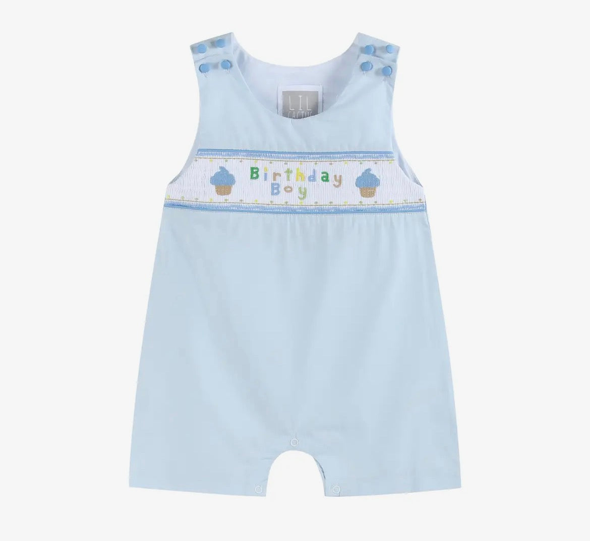 Blue Birthday Boy Smock
