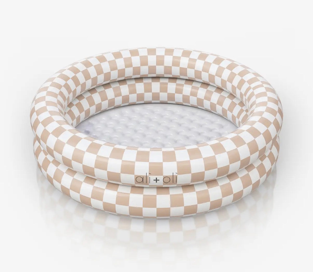 Two Ring Inflatable Pool (Tan Checkered)