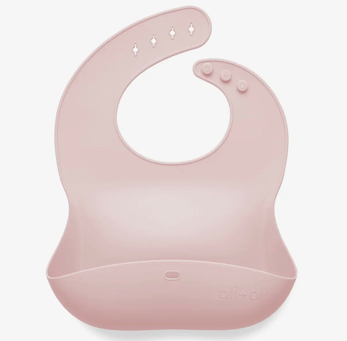 Silicone Bib in True Pink
