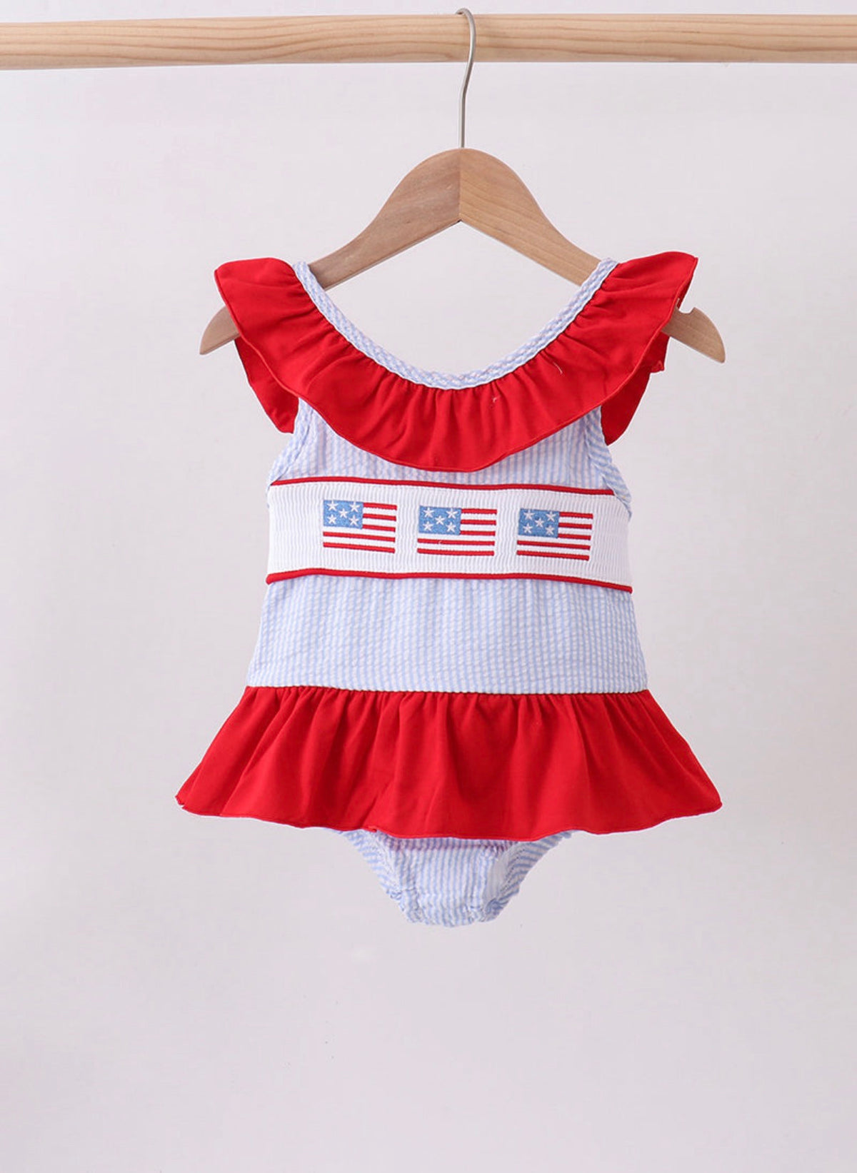 Seersucker Flag Swimsuit
