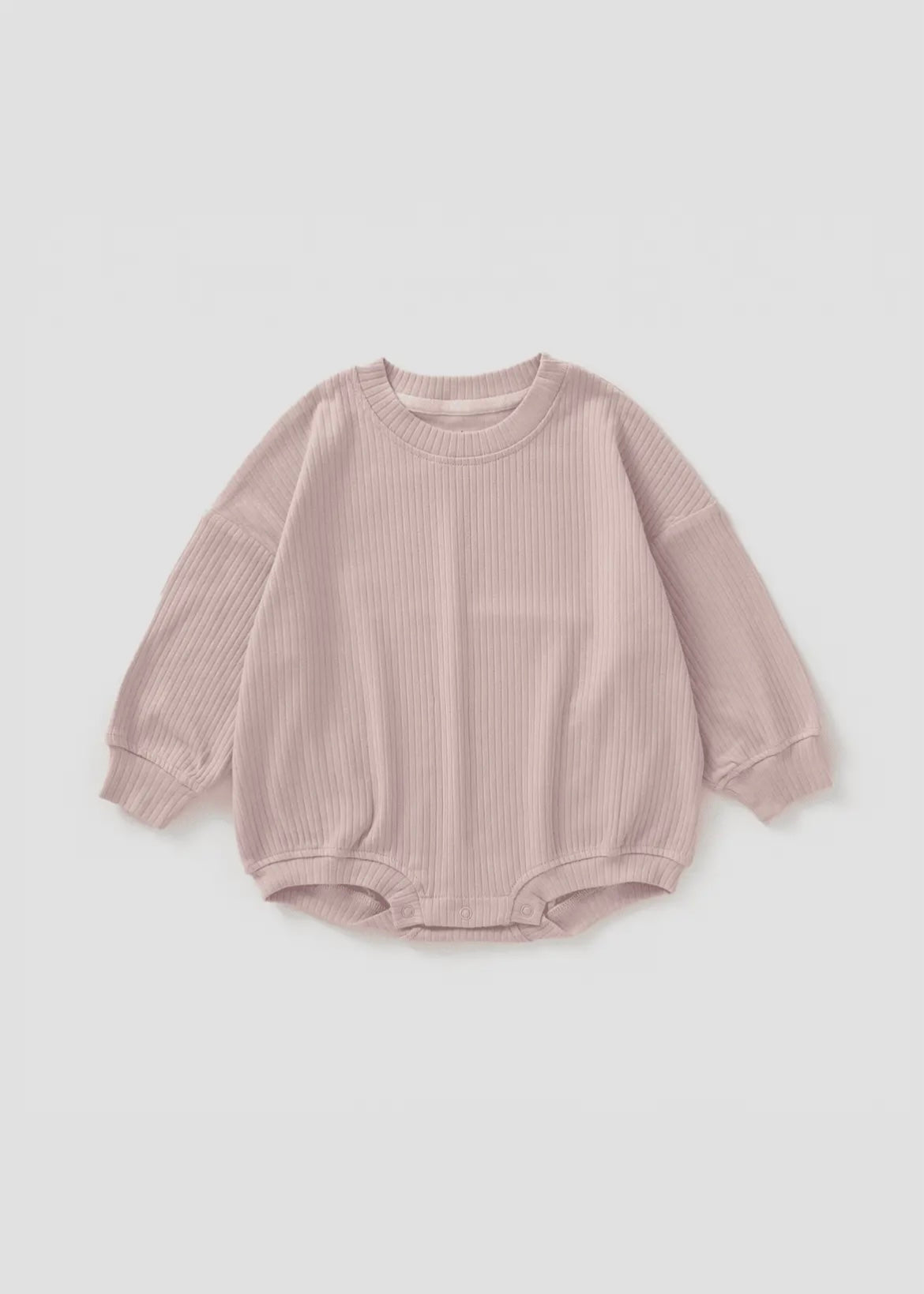 Blush Ribbed Bubble Romper