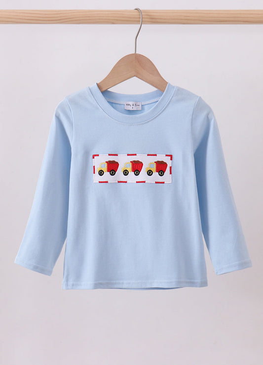Blue Construction Top